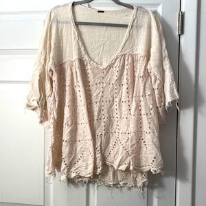 Free People Cream Tunic